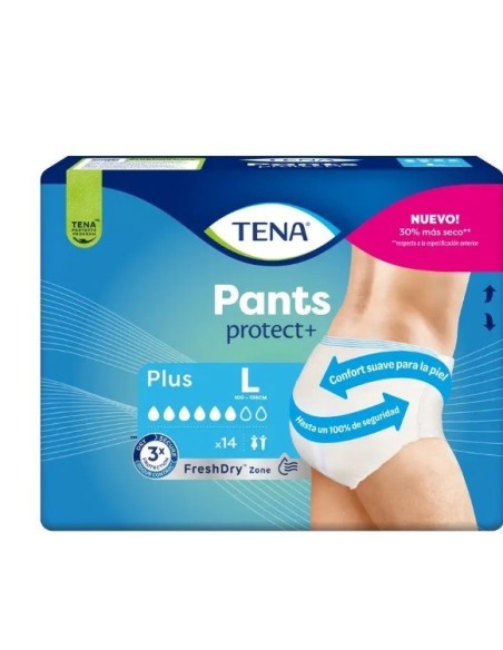 TENA PANTS PLUS TALLA  GRANDE 14 UNIDADES