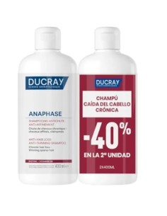 DUCRAY ANAPHASE DUPLO ANTICAÍDA CRÓNICA 400 ML + 400 ML -40%