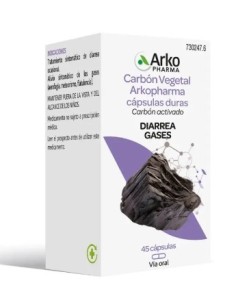 CARBON VEGETAL ARKOPHARMA 225 MG 45 CAPSULAS