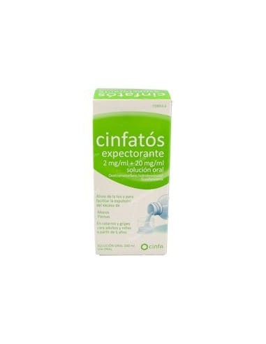 CINFATOS EXPECTORANTE 2 MG/ML + 20 MG/ML SOLUCION ORAL 1 FRASCO 200 ML (PET)