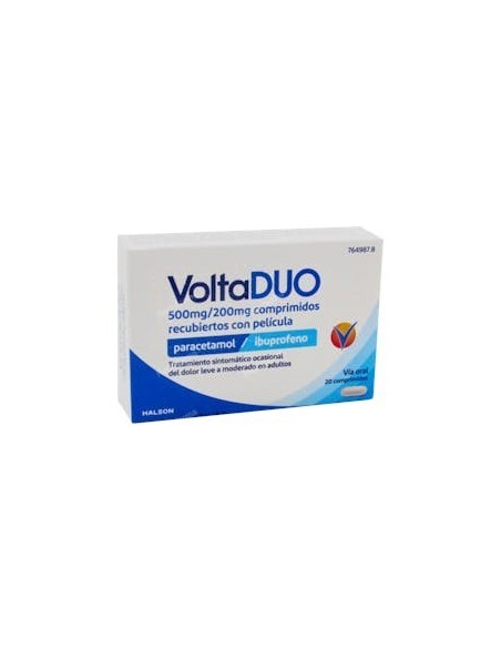 VOLTADUO 500 mg/200 mg 20 COMPRIMIDOS RECUBIERTOS