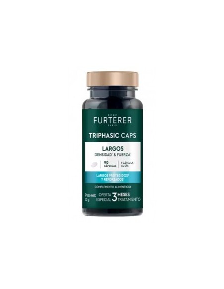 TRIPHASIC CAPS LARGOS DENSIDAD Y FUERZA  RENE FURTERER  90 CAPSULAS