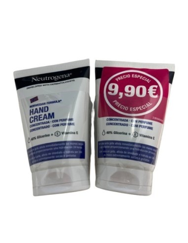 NEUTROGENA DUPLO CREMA DE MANOS CONCENTRADA 50 ML + 50 ML 