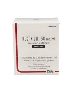 REGAXIDIL 50 MG/ML SOLUCION CUTANEA 4 FRASCOS 60 ML
