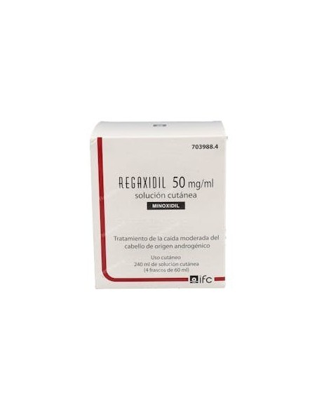REGAXIDIL 50 MG/ML SOLUCION CUTANEA 4 FRASCOS 60 ML