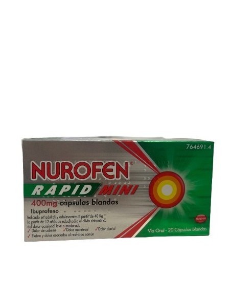 NUROFEN RAPID MINI  400 mg 20 CAPSULAS BLANDAS