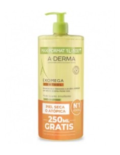 A-DERMA EXOMEGA CONTROL ACEITE LIMPIADOR EMOLIENTE  1 ENVASE 1 l