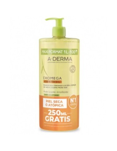 A-DERMA EXOMEGA CONTROL ACEITE LIMPIADOR EMOLIENTE  1 ENVASE 1 l