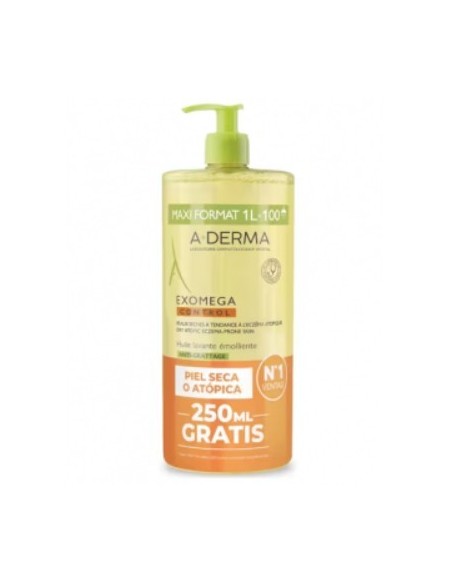 A-DERMA EXOMEGA CONTROL ACEITE LIMPIADOR EMOLIENTE  1 ENVASE 1 l