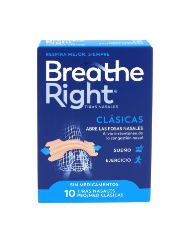 BREATHE RIGHT TIRAS NASALES PEQUEÑAS 10 UNIDADES