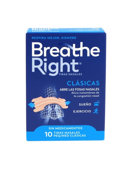 BREATHE RIGHT TIRAS NASALES PEQUEÑAS 10 UNIDADES