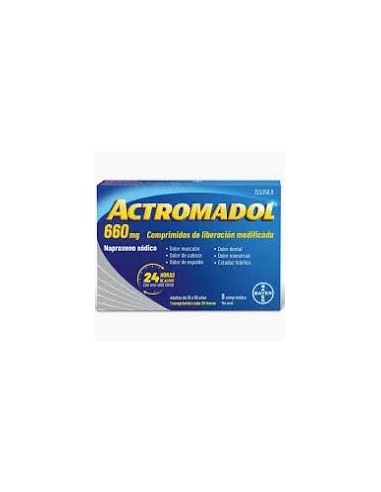 ACTROMADOL 660 mg 8 COMPRIMIDOS LIBERACION MODIFICADA
