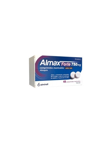 ALMAX FORTE 750 mg 48 COMPRIMIDOS MASTICABLES SABOR COLA