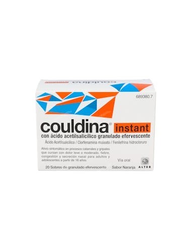 COULDINA INSTANT CON ACIDO ACETILSALICILICO 20 SOBRES GRANULADO EFERVESCENTE