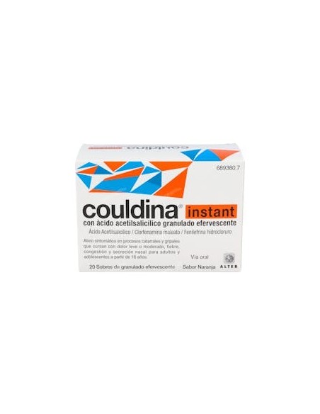 COULDINA INSTANT CON ACIDO ACETILSALICILICO 20 SOBRES GRANULADO EFERVESCENTE