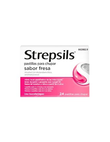 STREPSILS 24 PASTILLAS PARA CHUPAR FRESA