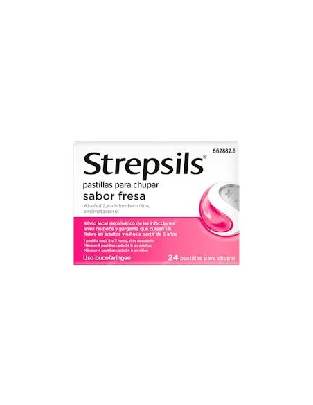 STREPSILS 24 PASTILLAS PARA CHUPAR FRESA
