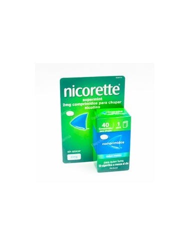 NICORETTE SUPERMINT EFG 2 mg 40 COMPRIMIDOS PARA CHUPAR