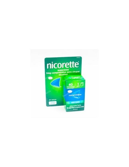 NICORETTE SUPERMINT EFG 2 mg 40 COMPRIMIDOS PARA CHUPAR