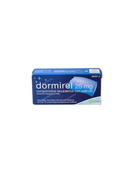 DORMIREL 25 MG 16 COMPRIMIDOS RECUBIERTOS