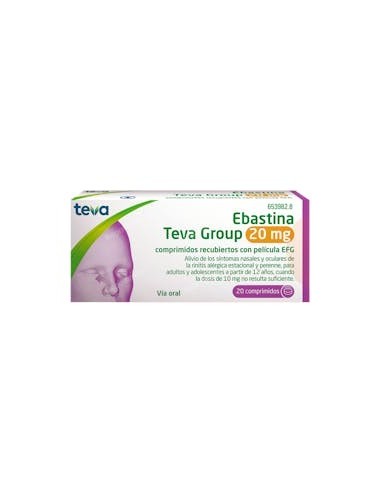 EBASTINA TEVA 20 MG