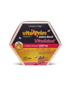 VITALPRIM JALEA REAL VITALIDAD SIN AZUCARES 20 VIALES 10 ML SABOR FRUTAS DEL BOSQUE