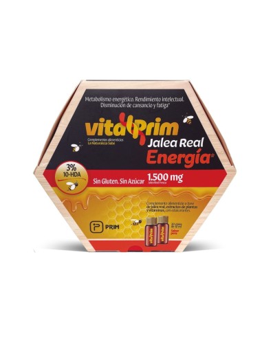 VITALPRIM JALEA REAL ENERGIA 20 VIALES 10 ML SABOR PERA