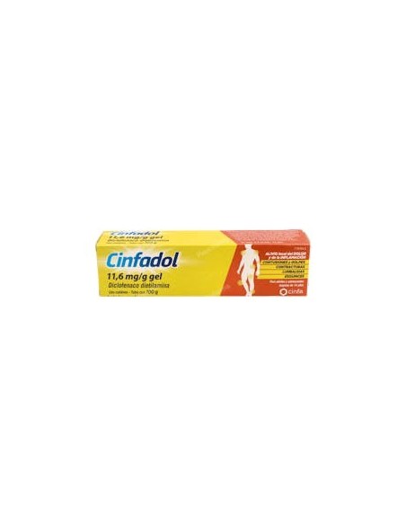 CINFADOL DICLOFENACO 11,6 MG/G GEL CUTANEO 1 TUBO 100 G