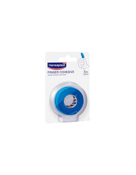 VENDA COHESIVA PARA DEDOS HANSAPLAST 1 UNIDAD 5 m x 2,5 cm COLOR AZUL