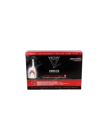DERCOS AMINEXIL CLINICAL 5 HOMBRE 6ML 21 MONODOSIS