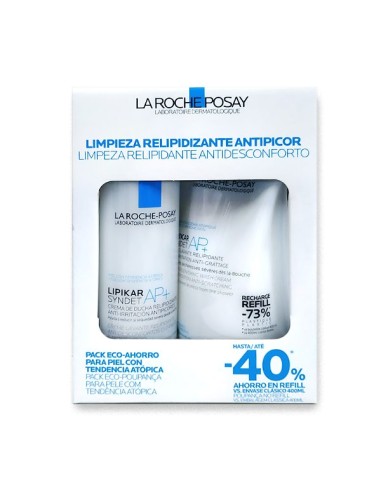 LA ROCHE POSAY PACK LIPIKAR SYNDET AP+ 400ML + RECARGA REFILL 400ML