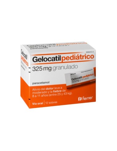 GELOCATIL PEDIÁTRICO 325 MG GRANULADO 12 SOBRES