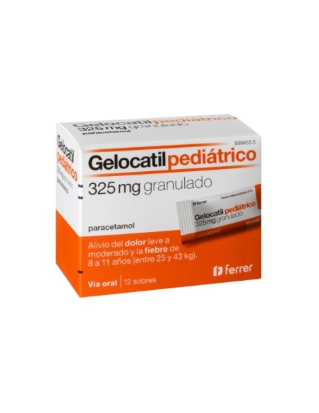 GELOCATIL PEDIÁTRICO 325 MG GRANULADO 12 SOBRES