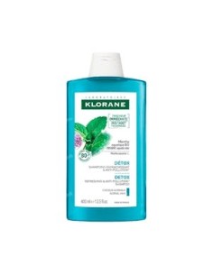 KLORANE DETOX CHAMPU REFRESCANTE & ANTI CONTAMINACION A LA MENTA AQUATIQUE 400 ml