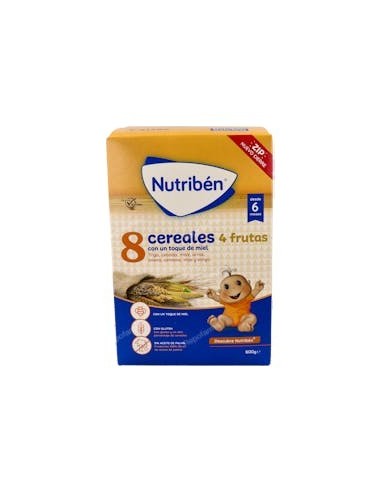 NUTRIBEN 8 CEREALES Y MIEL 4 FRUTAS  600 G