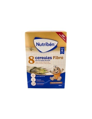 NUTRIBEN 8 CEREALES Y MIEL FIBRA 600 GRAMOS