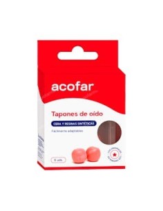 TAPONES OIDOS CERA Y RESINAS SINTETICAS ACOFAR 6 UNIDADES