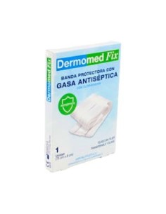 DERMOMED FIX BANDA PROTECTORA CON GASA ANTISEPTICA 1 UNIDAD 75 cm x 8 cm