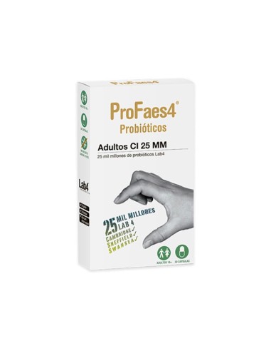 Profaes4 Probiótico Adultos 25 mil millones 30 cápsulas