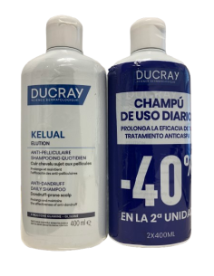 DUCRAY ELUCION CHAMPU DUPLO 400 ML x 2 ENVASES