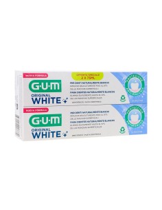 GUM ORIGINAL WHITE PASTA DENTAL 75 ML X 2 TUBOS