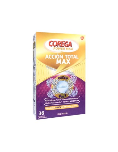 Corega Acción Total Tabletas Limpiadoras 36