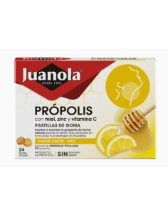 JUANOLA PASTILLAS BLANDAS PROPOLIS VIT C ZINC SABOR LIMON Y MIEL
