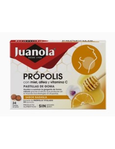 JUANOLA PROPOLIS SABOR NARANJA 24 PASTILLAS DE  GOMA