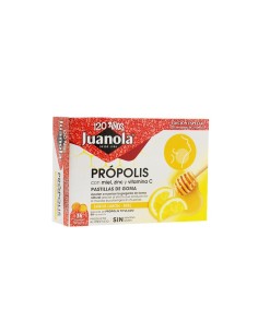 JUANOLA PROPOLIS MIEL Y LIMON ZINC Y VITAMINA C  36 PASTILLAS DE GOMA