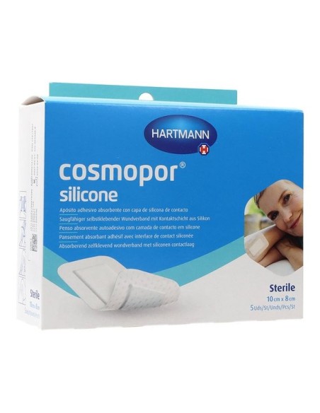 COSMOPOR SILICONE APOSITO ESTERIL 5 UNIDADES 10 cm x 8 cm