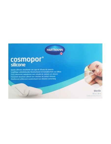 COSMOPOR SILICONE APOSITO ESTERIL 5 UNIDADES 15 cm x 8 cm