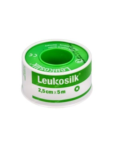 ESPARADRAPO HIPOALERGICO DE SEDA LEUKOSILK 5M X 2,5CM