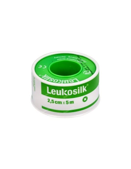 ESPARADRAPO HIPOALERGICO DE SEDA LEUKOSILK 5M X 2,5CM