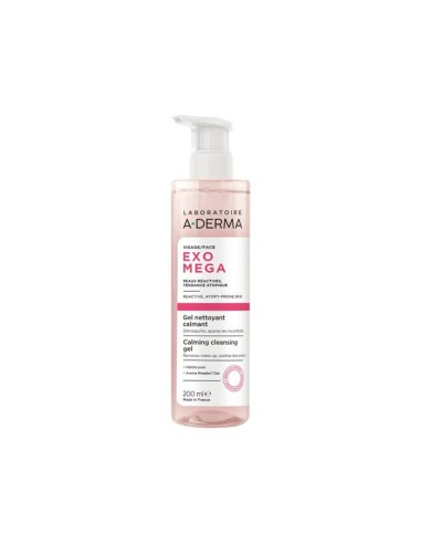 A-DERMA EXOMEGA FACIAL GEL LIMPIADOR CALMANTE 200 ml